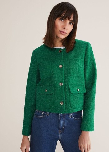 Phase Eight Ripley Tweed Jackets Green USA | 5018792-NU